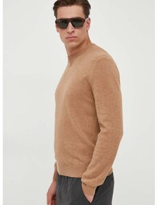 United Colors of Benetton gyapjú pulóver könnyű, férfi, bézs