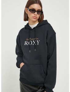 Roxy felső fekete, női, nyomott mintás, kapucnis