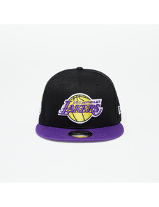 Sapka New Era Los Angeles Lakers Contrast Side Patch 9Fifty Snapback Cap Black/ True Purple