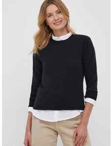 United Colors of Benetton gyapjú pulóver könnyű, női, fekete