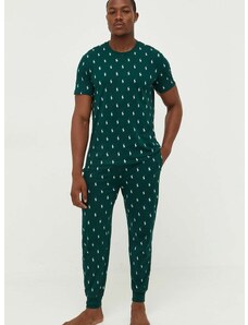 Polo Ralph Lauren pamut pizsamanadrág zöld, mintás