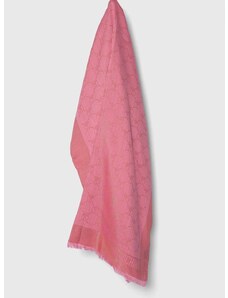 Moschino sál gyapjú keverékből rózsaszín, sima