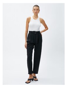 Koton Carrot Trousers with Belt Detail