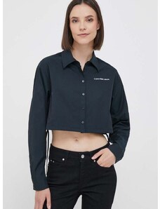 Calvin Klein Jeans ing női, galléros, fekete, relaxed