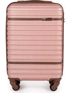 BASIC SOLIER rózsaszín kagylóbőrönd, mérete S S16 (WALIZKA STL957 PINK S 20')