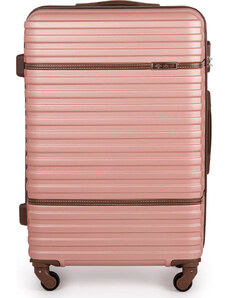 BASIC SOLIER rózsaszín utazóbőrönd, mérete M S16 (WALIZKA STL957 PINK M 24')