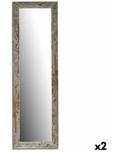 Falitükör Harry Fehér Fa Üveg 40,5 x 130,5 x 1,5 cm (2 egység)
