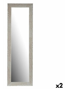 Falitükör Fehér Fa Üveg 45,5 x 135,5 x 2 cm (2 egység)