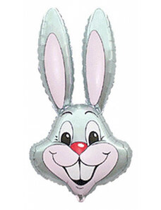 KORREKT WEB Grey Rabbit, Szürke Nyuszifej fólia lufi 36 cm (WP)