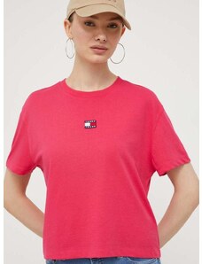 Tommy Jeans t-shirt női, rózsaszín