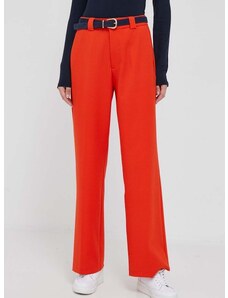 Rich & Royal nadrág női, narancssárga, magas derekú egyenes