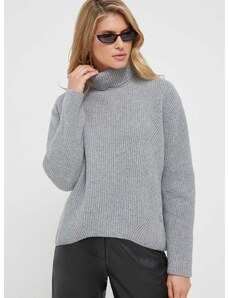 Pinko gyapjú pulóver női, szürke, garbónyakú, 102247.A1CH