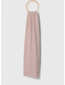Calvin Klein sál gyapjú keverékből rózsaszín, sima