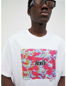 Levi's pamut póló fehér, nyomott mintás