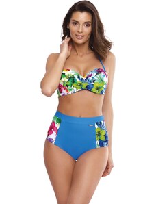 MARKO COLLECTION Világoskék trópusi mintás bikini magasított alsóval Madison Surf M-537 (5)