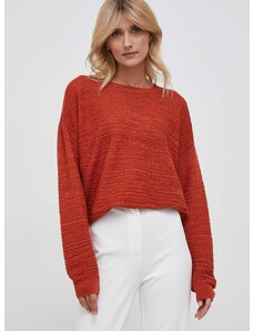 Sisley pulóver könnyű, női, narancssárga