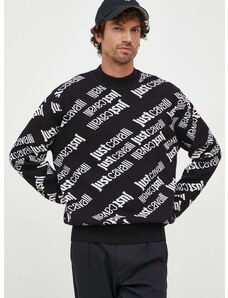 Just Cavalli pulóver könnyű, férfi, fekete