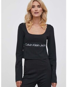 Calvin Klein Jeans hosszú ujjú női, fekete