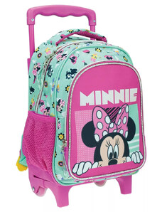 Disney Minnie gurulós ovis hátizsák zöld rózsaszín 30cm