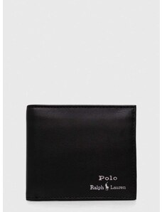 Polo Ralph Lauren bőr pénztárca fekete, férfi