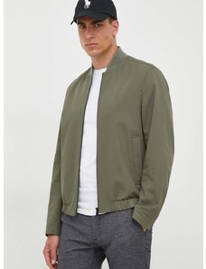 Calvin Klein rövid kabát férfi, zöld, átmeneti