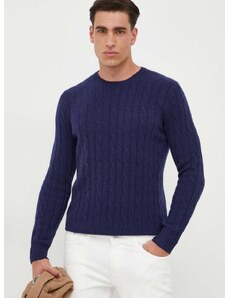 Polo Ralph Lauren kasmír pulóver férfi, sötétkék