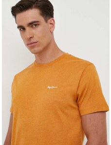 Pepe Jeans t-shirt Nouvel narancssárga, férfi, sima