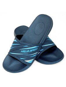 AQUA SPEED férfi úszómedencecipő Idaho Navy kék/kék minta 10