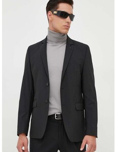 Karl Lagerfeld gyapjú kabát fekete