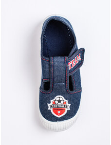 Shelvt Slippers for boys with velcro with ball 3F