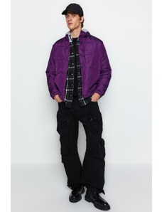 Trendyol Dark Purple Regular Fit Puffer téli dzseki