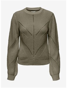 Khaki Womens Patterned Sweater ONLY Ella - Women