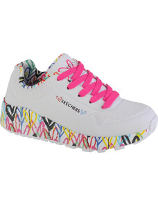 Fehér lány tornacipő Skechers Uno Lite 314976L-WMLT
