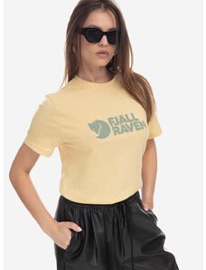 Fjallraven t-shirt sárga, nyomott mintás, F87310