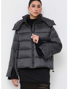 Twinset rövid kabát női, fekete, téli, oversize