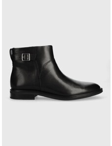 Vagabond Shoemakers bőr csizma FRANCES 2.0 fekete, női, lapos talpú, 5606.101.20