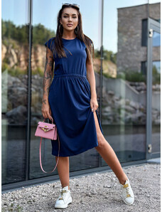 Fashionhunters Casual dress MAYFLIES dark blue with pockets