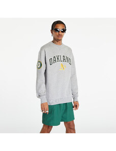 Férfi kapucnis pulóver New Era Oakland Athletics Mlb Large Logo Crew Neck Sweatshirt Grey