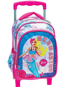 Barbie gurulós ovis hátizsák sellő 30cm