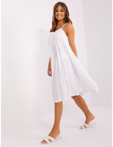 Fashionhunters Fehér nyári ruha vállfáknak OCH BELLA