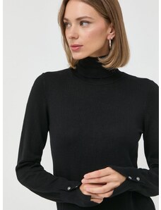 Guess pulóver könnyű, női, fekete, garbónyakú
