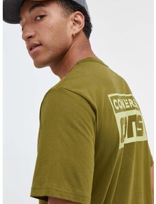 Converse pamut póló zöld, nyomott mintás