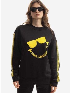 Karl Lagerfeld felső Unisex Smiley Sweatshirt fekete, nyomott mintás