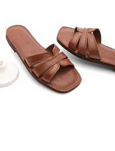 Marjin Women's Genuine Leather with Eva Soles. Daily Slippers, Wide Range of Black.