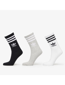 adidas Originals Férfi zoknik adidas Mid Cut Crew Socks 3-Pack White/ Medium Grey Heather/ Black