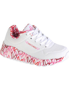 Fehér lány tornacipő Skechers Uno Lite 314976L-WRPK