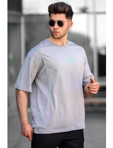 Madmext Gray Oversize Men's T-Shirt 5234