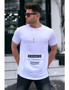 Madmext Printed White T-shirt 5359
