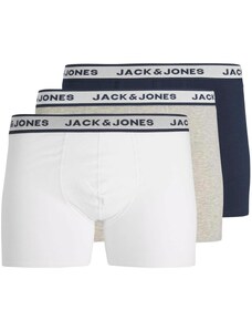 JACK & JONES Boxeralsók tengerészkék / világosszürke / fekete / fehér