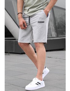 Madmext Men's Gray Printed Capri Shorts 5487